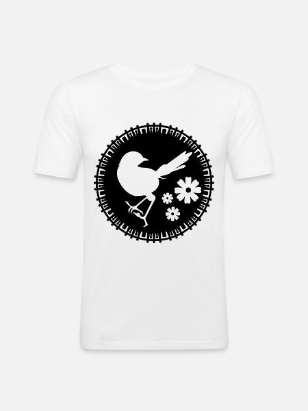 Vogel - Naturschutz Tierfreund - Männer Slim Fit T-Shirt - Weiß
