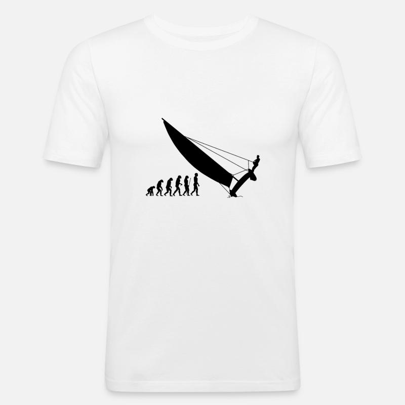 Katamaran - Evolution - Männer Slim Fit T-Shirt - Weiß