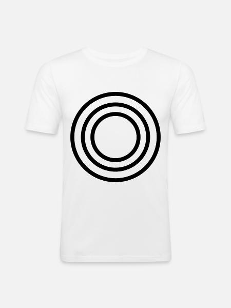 Kreis Symbole Zeichen - Männer Slim Fit T-Shirt - Weiß