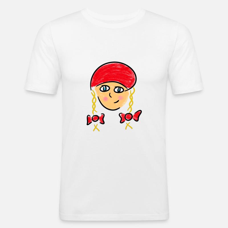 Rotkäppchen Märchen Mädchen Großmutter Wald - Männer Slim Fit T-Shirt - Weiß
