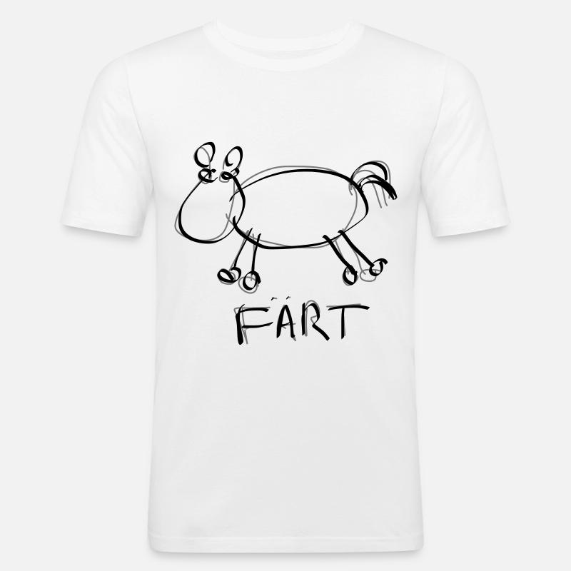 Färt, Pferd, T-Shirt, Geschenk - Männer Slim Fit T-Shirt - Weiß