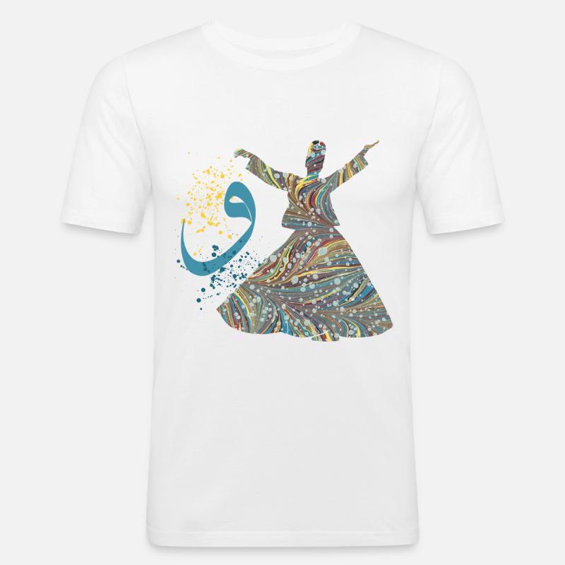 derwisch e 201 - Männer Slim Fit T-Shirt - Weiß
