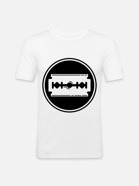Razor Blade Icon Icon - Men's Slim Fit T-Shirt - white