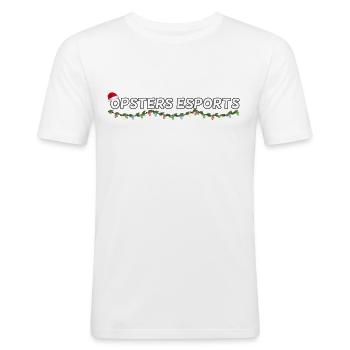 Opsters eSports Christmas Banner - Men's Slim Fit T-Shirt - white - Front - Nik (191cm)
