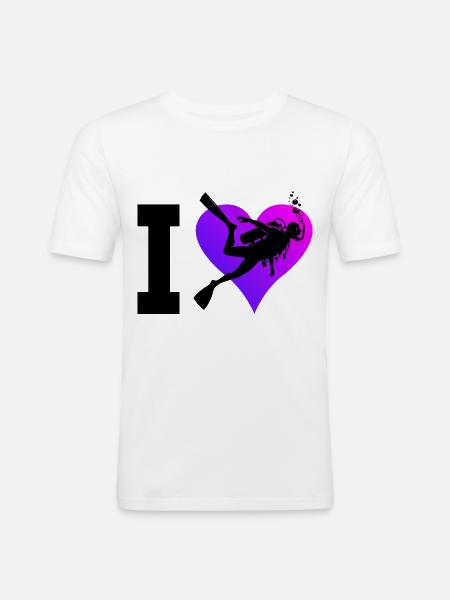 Diver Scuba Diver Scuba Diving - Men's Slim Fit T-Shirt - white