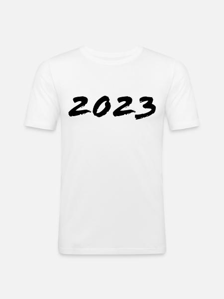 2023 - Year - New Year - Men's Slim Fit T-Shirt - white