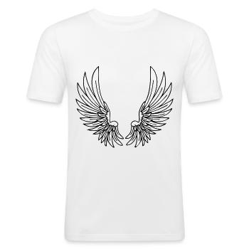 wing - Men's Slim Fit T-Shirt - white - Front - Nik (191cm)