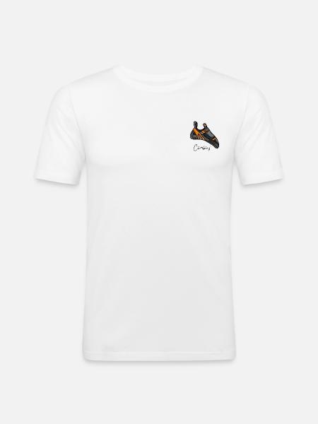 Klettern - Kletterschuh - Männer Slim Fit T-Shirt - Weiß