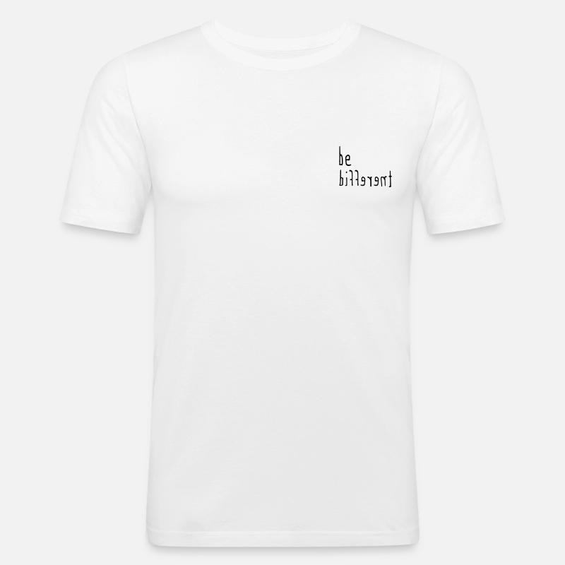 Be different - be different - Men's Slim Fit T-Shirt - white