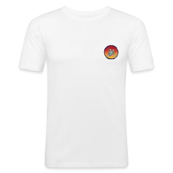 Turtle_Harmony - Men's Slim Fit T-Shirt - white - Front - Nik (191cm)