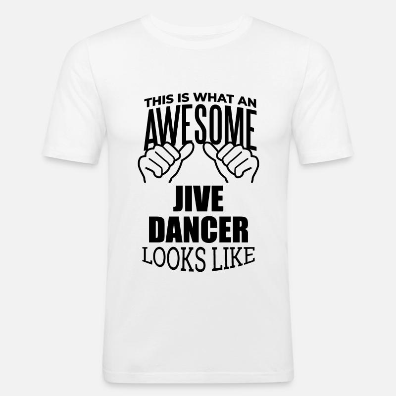 Jive - Männer Slim Fit T-Shirt - Weiß
