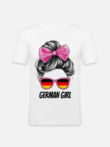 Germany Flag Flag Woman Sunglasses Fan - Men's Slim Fit T-Shirt - white