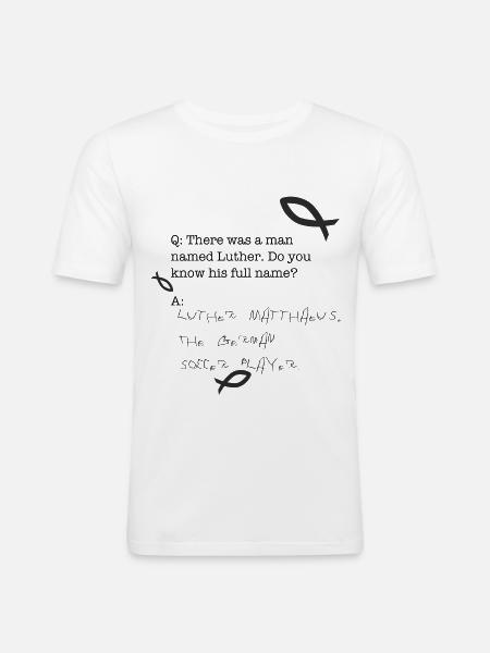 Martin Luther Matthew - Men's Slim Fit T-Shirt - white