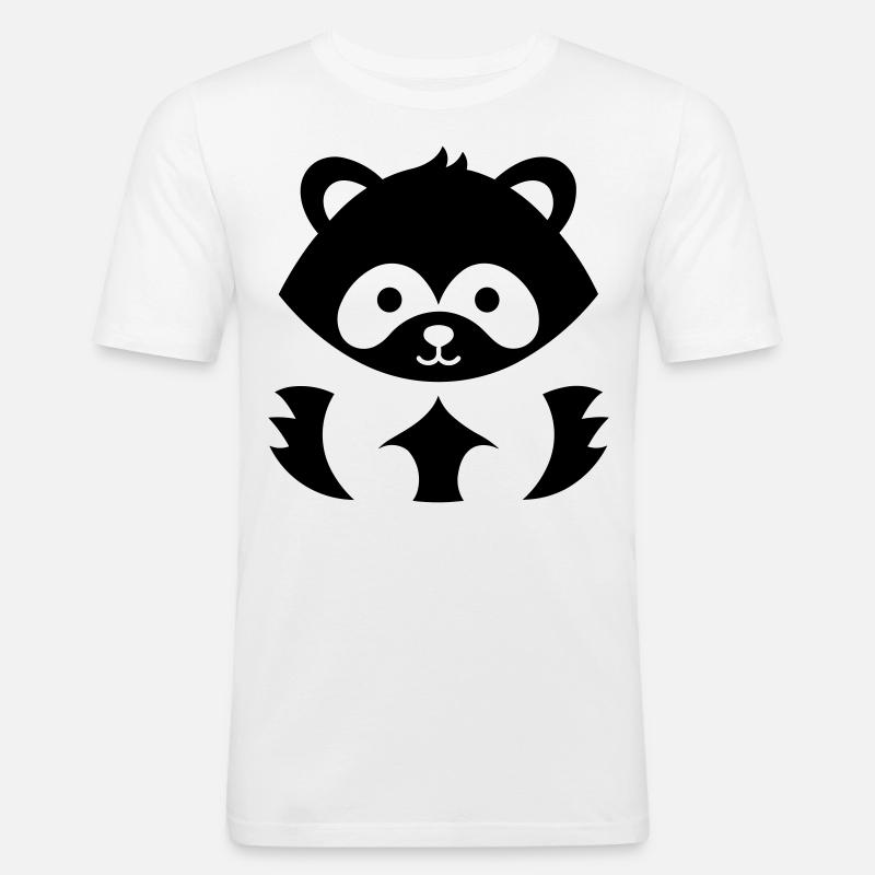 Kleiner Panda - Männer Slim Fit T-Shirt - Weiß