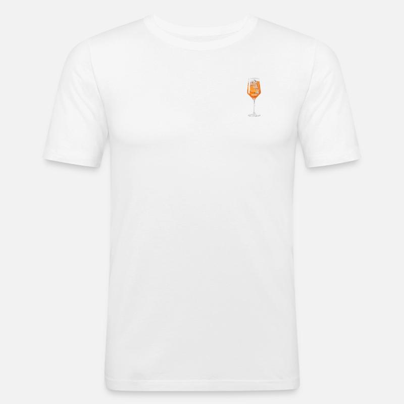 Spritz Getränk Perugia - Männer Slim Fit T-Shirt - Weiß
