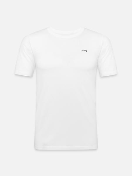 #coding Life Black - Männer Slim Fit T-Shirt - Weiß