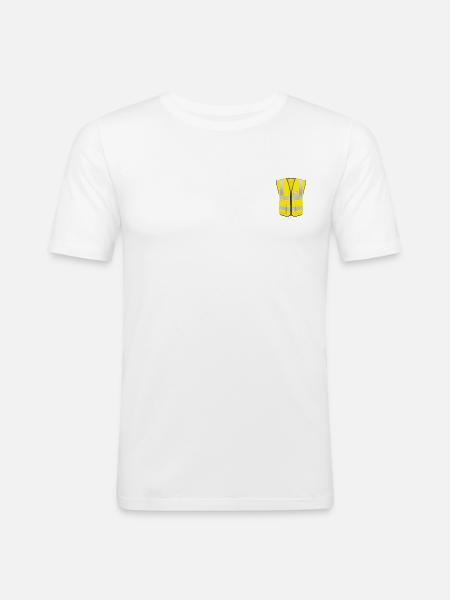 GELBWESTE - Männer Slim Fit T-Shirt - Weiß