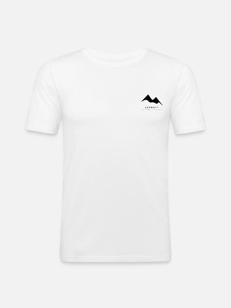 Minimalistisches Zermatt-Logo - Männer Slim Fit T-Shirt - Weiß