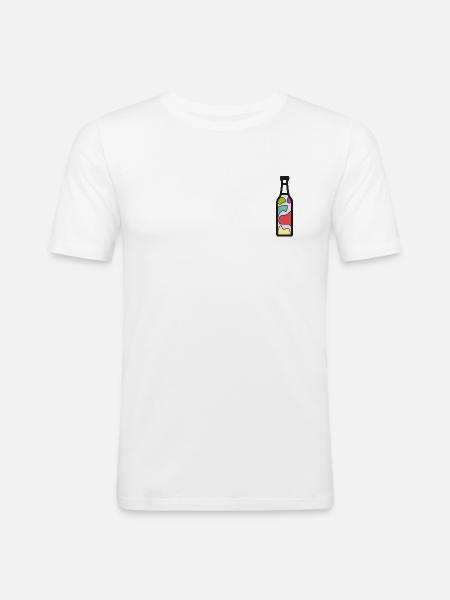 Bierflasche - Männer Slim Fit T-Shirt - Weiß
