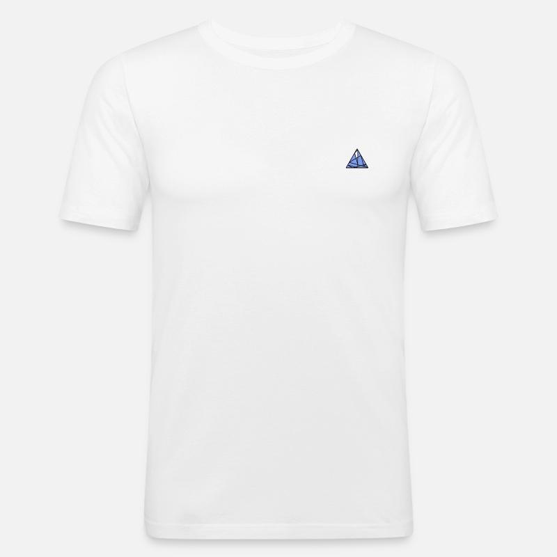 broken_triangle - Männer Slim Fit T-Shirt - Weiß