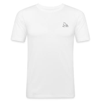 Inline Skates - Men's Slim Fit T-Shirt - white - Front - Nik (191cm)