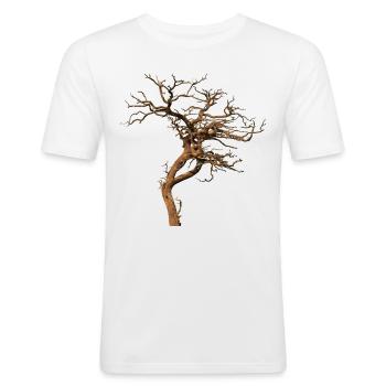 Old tree - Men's Slim Fit T-Shirt - white - Front - Nik (191cm)