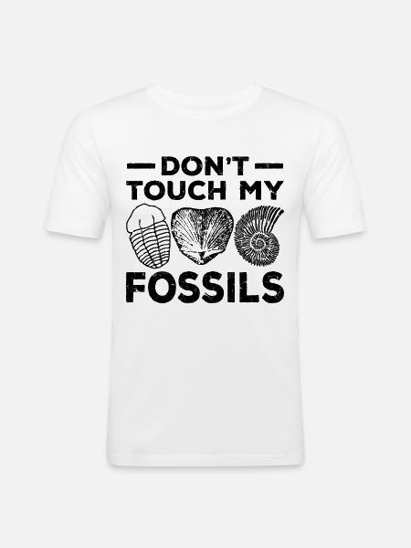 Collecting fossils - Men's Slim Fit T-Shirt - white