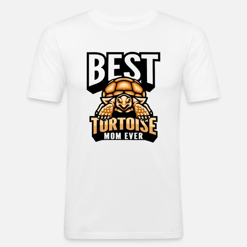 Landschildkröte - Männer Slim Fit T-Shirt - Weiß