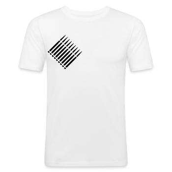 PATRONEN - Männer Slim Fit T-Shirt - Weiß - Vorne - Nik (191cm)