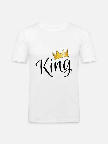 King - king - Men's Slim Fit T-Shirt - white
