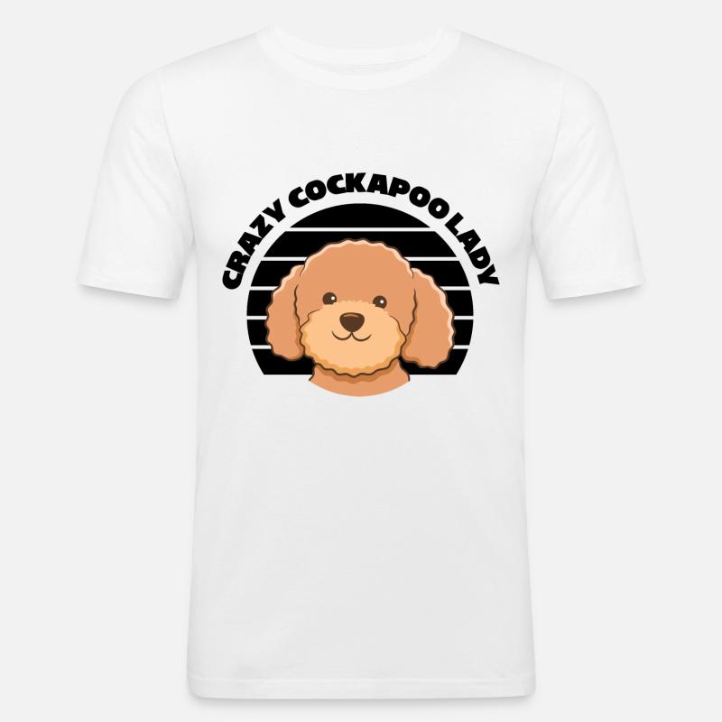 Cockapoo Hunde | Hunderasse Haustiere Geschenkidee - Männer Slim Fit T-Shirt - Weiß
