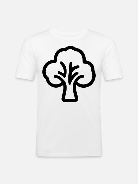 broccoli - Men's Slim Fit T-Shirt - white