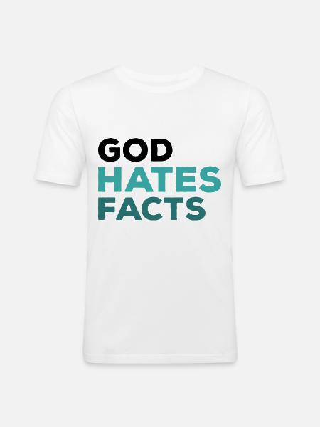 Atheismus - Männer Slim Fit T-Shirt - Weiß