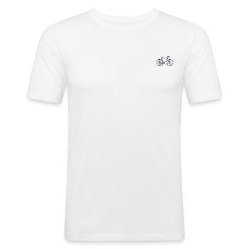 Cycle Frame Sortiment - Männer Slim Fit T-Shirt - Weiß - Vorne - Nik (191cm)