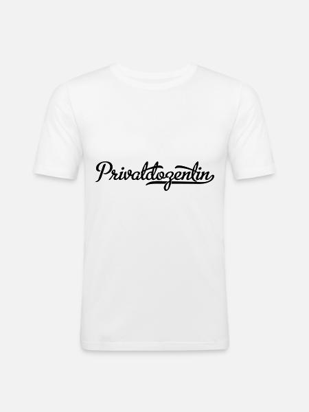 privatdozentin - Männer Slim Fit T-Shirt - Weiß
