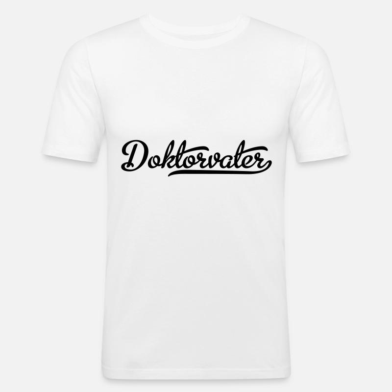 doktorvater - Männer Slim Fit T-Shirt - Weiß