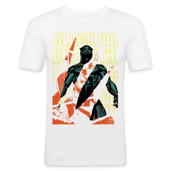 Avengers Superhero Black Panther - Men's Slim Fit T-Shirt - white - Front - Nik (191cm)