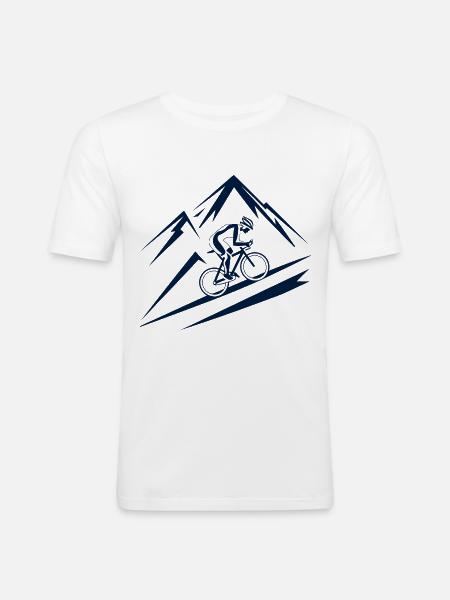 Bicycle Mountain Mountain Mountain Biker - Men's Slim Fit T-Shirt - white
