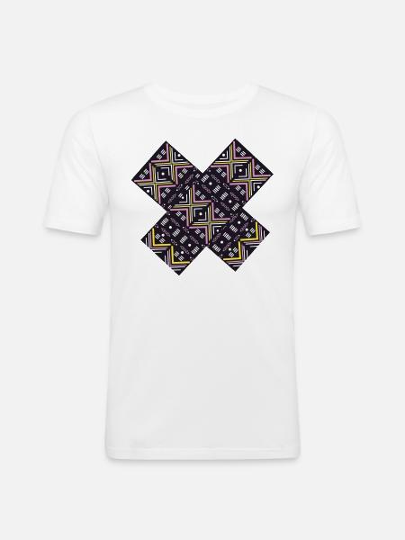FARBE WACHS - Männer Slim Fit T-Shirt - Weiß