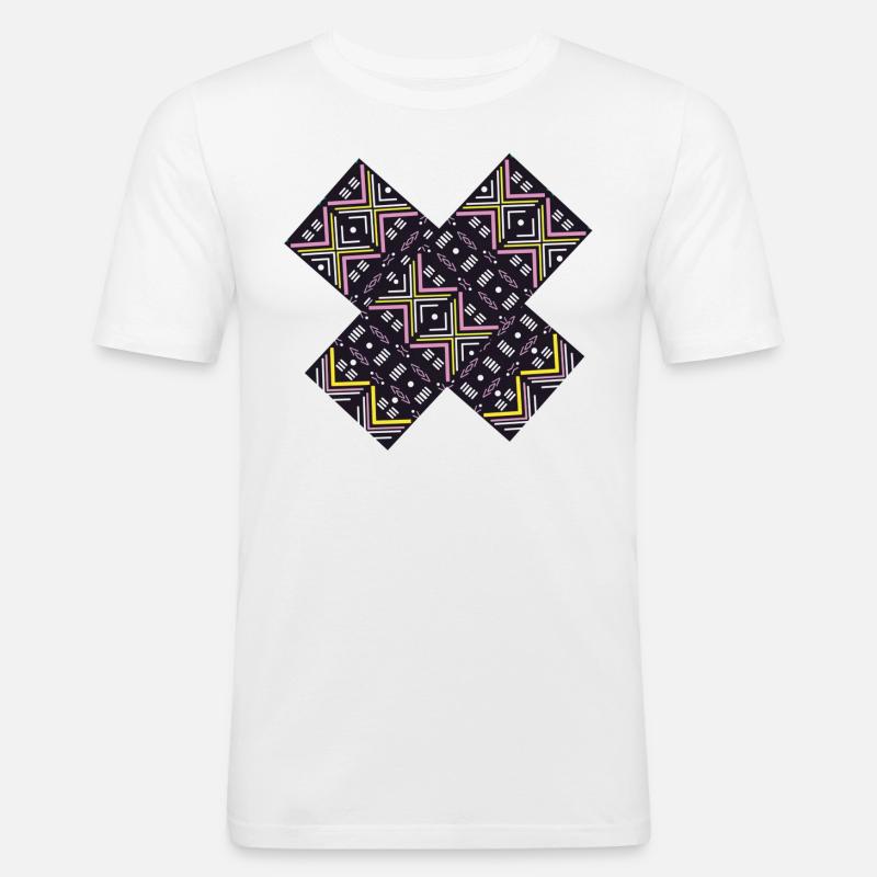 FARBE WACHS - Männer Slim Fit T-Shirt - Weiß