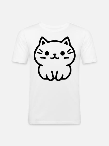 Kitten - Men's Slim Fit T-Shirt - white