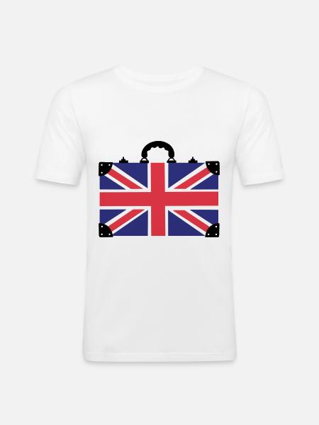 London England UK - Männer Slim Fit T-Shirt - Weiß