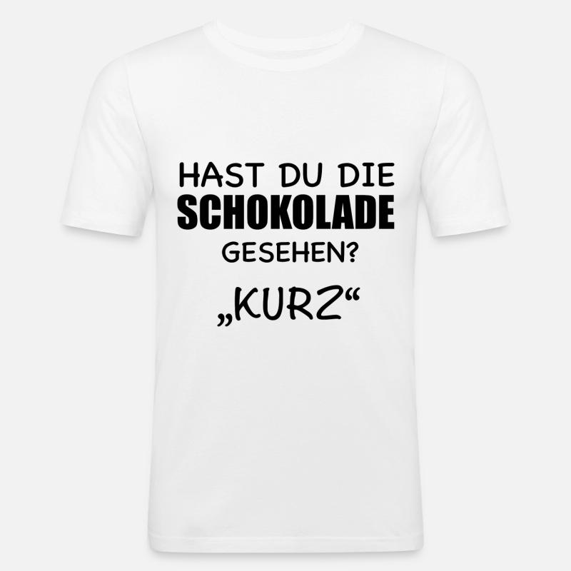 Lustige Sprüche Spruch - Männer Slim Fit T-Shirt - Weiß