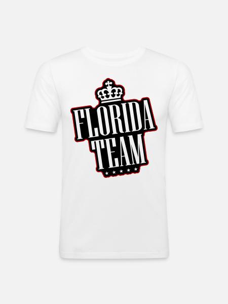 Équipe de Floride - T-shirt près du corps Homme - blanc