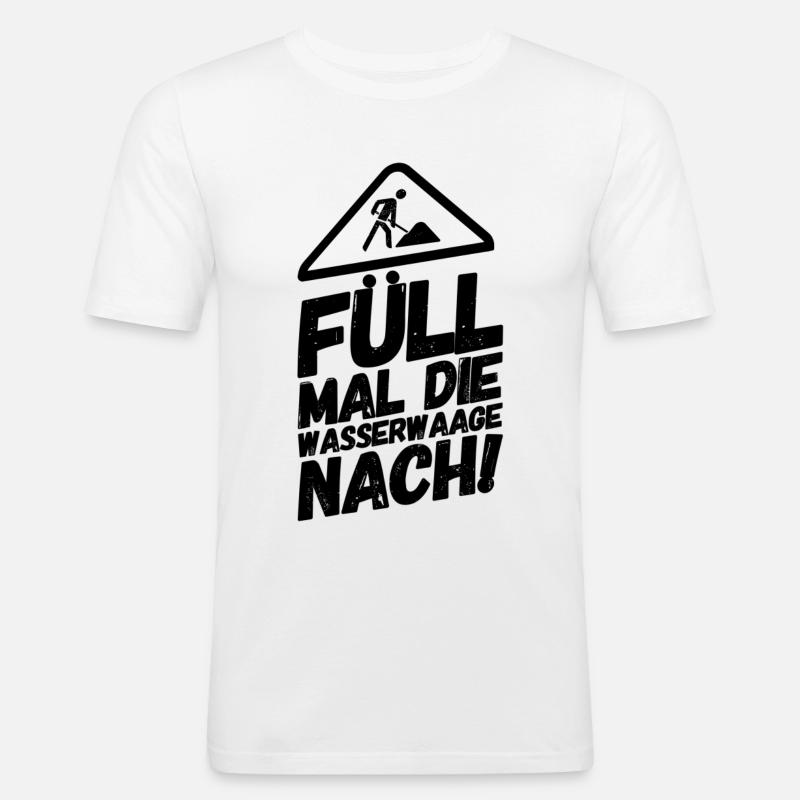 Bauarbeiter Baustelle Nachfüllen - Männer Slim Fit T-Shirt - Weiß