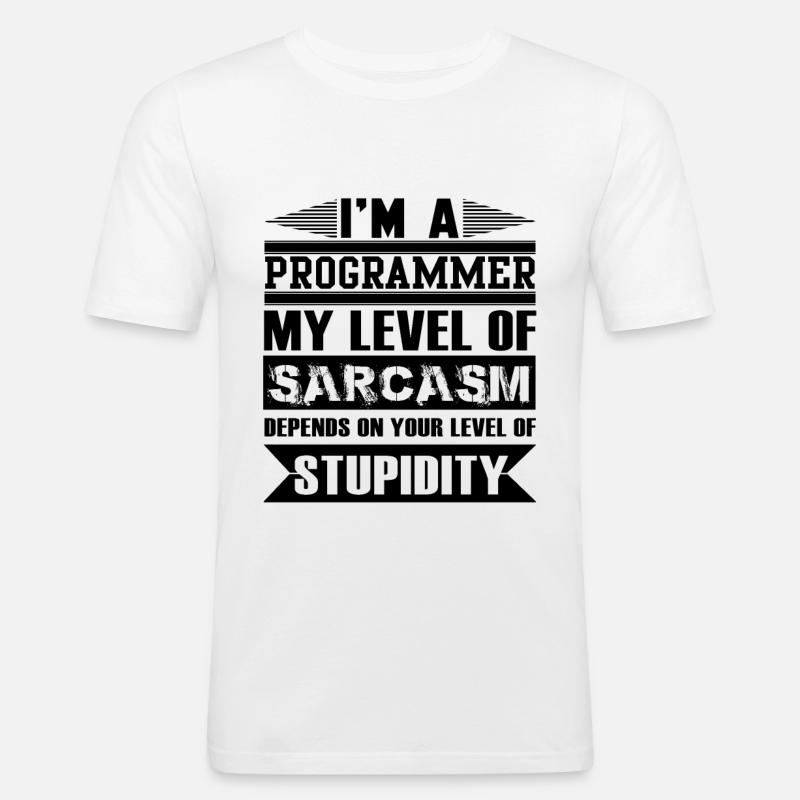programmer - Men's Slim Fit T-Shirt - white