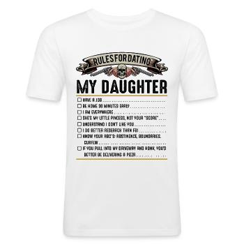 father and daughter - Men's Slim Fit T-Shirt - white - Front - Nik (191cm)
