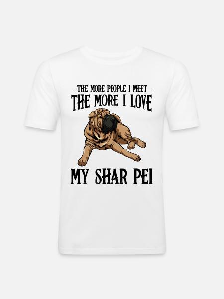 Shar Pei - Men's Slim Fit T-Shirt - white