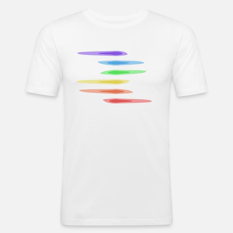 Rainbow Creative Art - Männer Slim Fit T-Shirt - Weiß