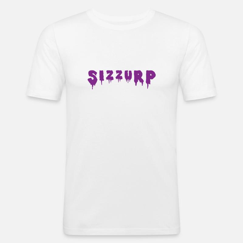 Sizzurp Codeine Lean - T-shirt près du corps Homme - blanc
